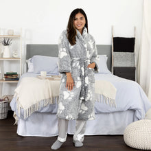 Load image into Gallery viewer, Sherpa fleece Paw Print Robe: Size Small/Medium