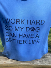 Load image into Gallery viewer, Unisex " I Work Hard "- Periwinkle Blue Crew Neck
