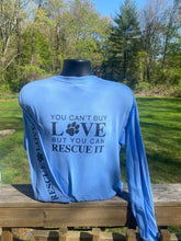 Load image into Gallery viewer, " Rescue Love " Long-Sleeve T-Shirt: Carolina Blue