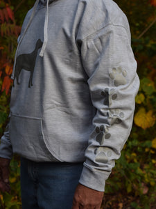 ADULT SMALL Ash Grey Reflective Hoodie - CUSTOMIZE YOUR BREED