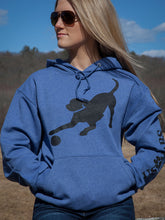 Load image into Gallery viewer, Black Lab Hoodie - Heather Blue