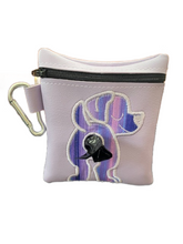 Load image into Gallery viewer, Appliqué Embroidery Poo Poo Bags - Lavender Pouch
