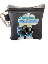 Load image into Gallery viewer, Appliqué Embroidery Poo Poo Bags - Navy Pouch
