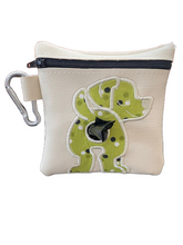 Load image into Gallery viewer, Appliqué Embroidery Poo Poo Bags - Cream Pouch
