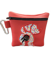 Load image into Gallery viewer, Appliqué Embroidery Poo Poo Bags - Red Pouch
