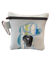 Load image into Gallery viewer, Appliqué Embroidery Poo Poo Bags - Light Blue Pouch
