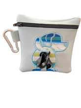 Load image into Gallery viewer, Appliqué Embroidery Poo Poo Bags - Light Blue Pouch
