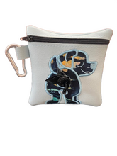 Load image into Gallery viewer, Appliqué Embroidery Poo Poo Bags - Light Blue Pouch
