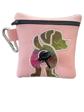 Load image into Gallery viewer, Appliqué Embroidery Poo Poo Bags - Pink Pouch
