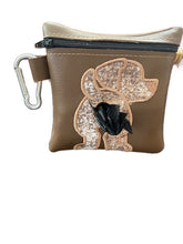 Load image into Gallery viewer, Appliqué Embroidery Poo Poo Bags - Brown Pouch
