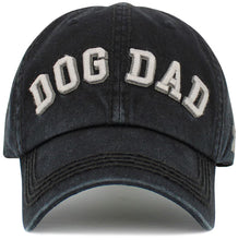 Load image into Gallery viewer, Embroidered Vintage Distressed “Dog Dad” Hat - Black
