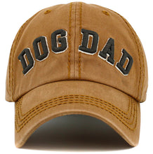 Load image into Gallery viewer, Embroidered Vintage Distressed “Dog Dad” Hat - Brown
