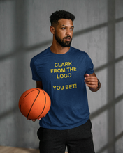 Load image into Gallery viewer, Clark From the Logo..You Bet! Navy Blue T-Shirt
