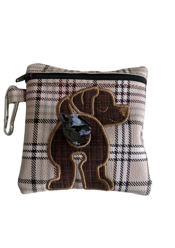 Embroidered Poo Poo Bags - Roll of Bags included