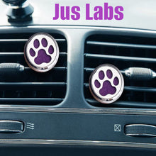Load image into Gallery viewer, Stainless Steel Paw Print Car Diffuser w/ Vent Clip...Eucalyptus Essential Oil
