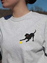 Load image into Gallery viewer, Black Lab w/ Red Collar-Long Sleeve-Ash Grey
