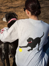 Load image into Gallery viewer, Black Lab w/ Red Collar-Long Sleeve-Ash Grey
