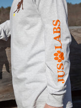 Load image into Gallery viewer, Chocolate Lab w/ Orange Collar-Long Sleeve-Ash Grey
