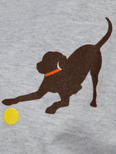 Load image into Gallery viewer, Chocolate Lab w/ Orange Collar-Long Sleeve-Ash Grey
