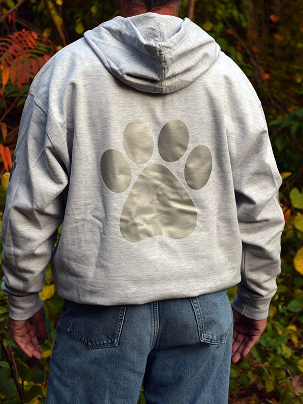 ADULT LARGE Ash Grey Reflective Hoodie - CUSTOMIZE YOUR BREED