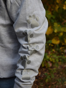 ADULT LARGE Ash Grey Reflective Hoodie - CUSTOMIZE YOUR BREED