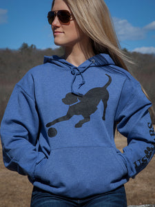 Black Lab Hoodie - Heather Blue