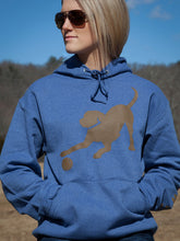 Load image into Gallery viewer, Chocolate Lab Hoodie - Heather Blue
