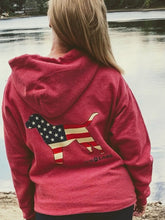 Load image into Gallery viewer, Heather Red USA/ LAB LOVE Hoodie
