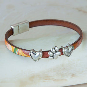 Paw w/ Hearts Bracelets (5mm)