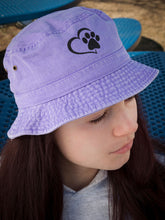 Load image into Gallery viewer, Youth Paw/Heart Bucket Hats
