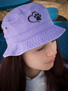 Youth Paw/Heart Bucket Hats