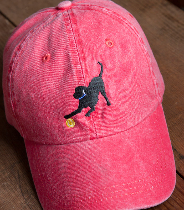 Red Embroidered Labrador Hats