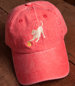 Coral Embroidered Labrador Hats