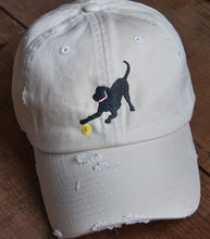 Load image into Gallery viewer, Off-White Distressed Embroidered Labrador Hats
