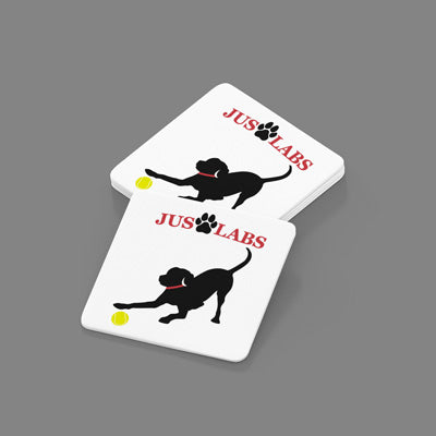 Black Labrador w/ Red Collar- Set of 4