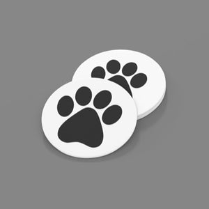 Black Paw-Sandstone Car Coasters-Set of 2