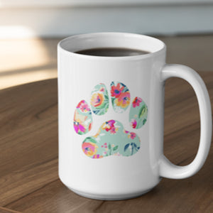 Handmade Ceramic Mug - Colorful Paw