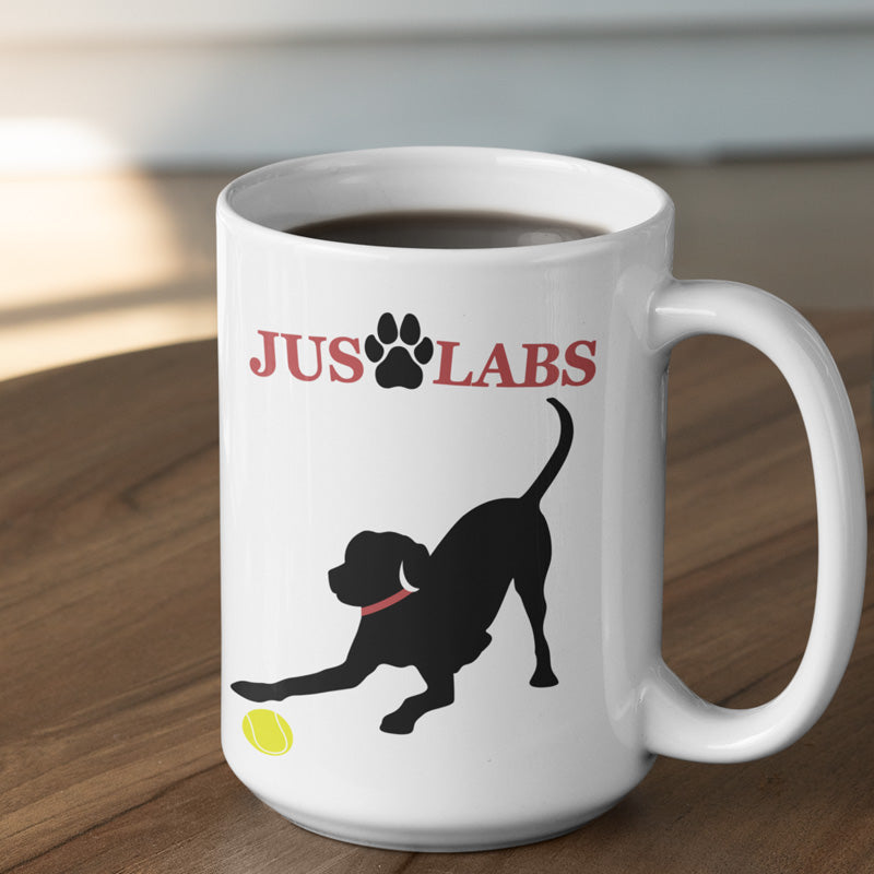 Handmade Ceramic Mug - Black Lab w/ Red Collar