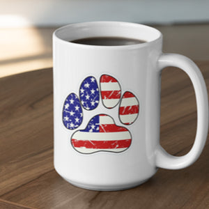 Handmade Ceramic Mug - USA Paw