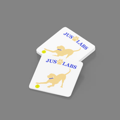Yellow Labrador w/ Blue Collar - Set of 4