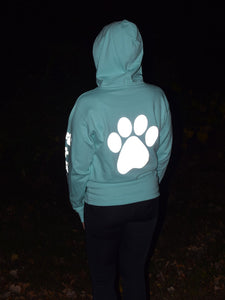 ADULT LARGE Mint Reflective Hoodie - CUSTOMIZE YOUR BREED