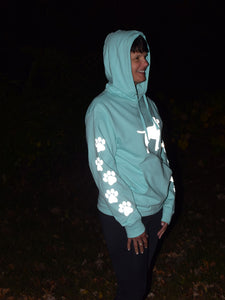 ADULT SMALL Mint Reflective Hoodie - CUSTOMIZE YOUR BREED