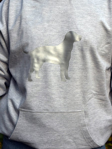 YOUTH SMALL Ash Grey Reflective Hoodie - CUSTOMIZE YOUR BREED