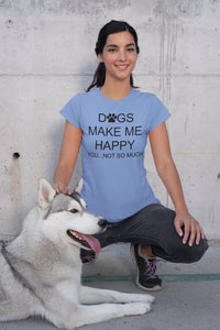 Unisex "Dogs Happy"- Stonewashed Blue